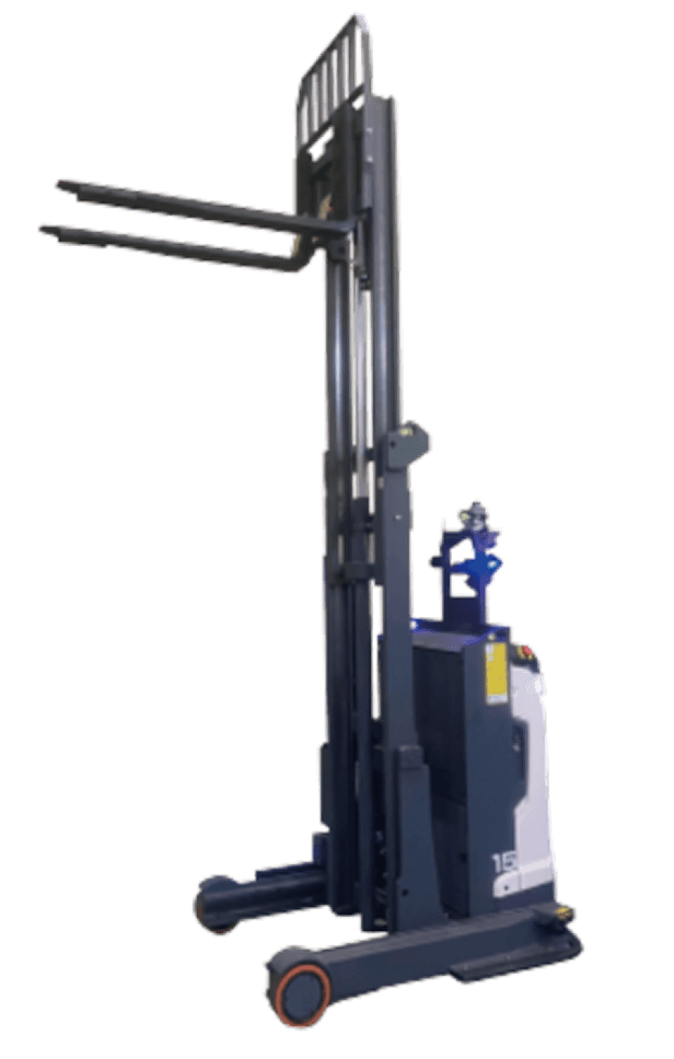 フォークリフト型自動パレット搬送ロボット<br />
AR1545
